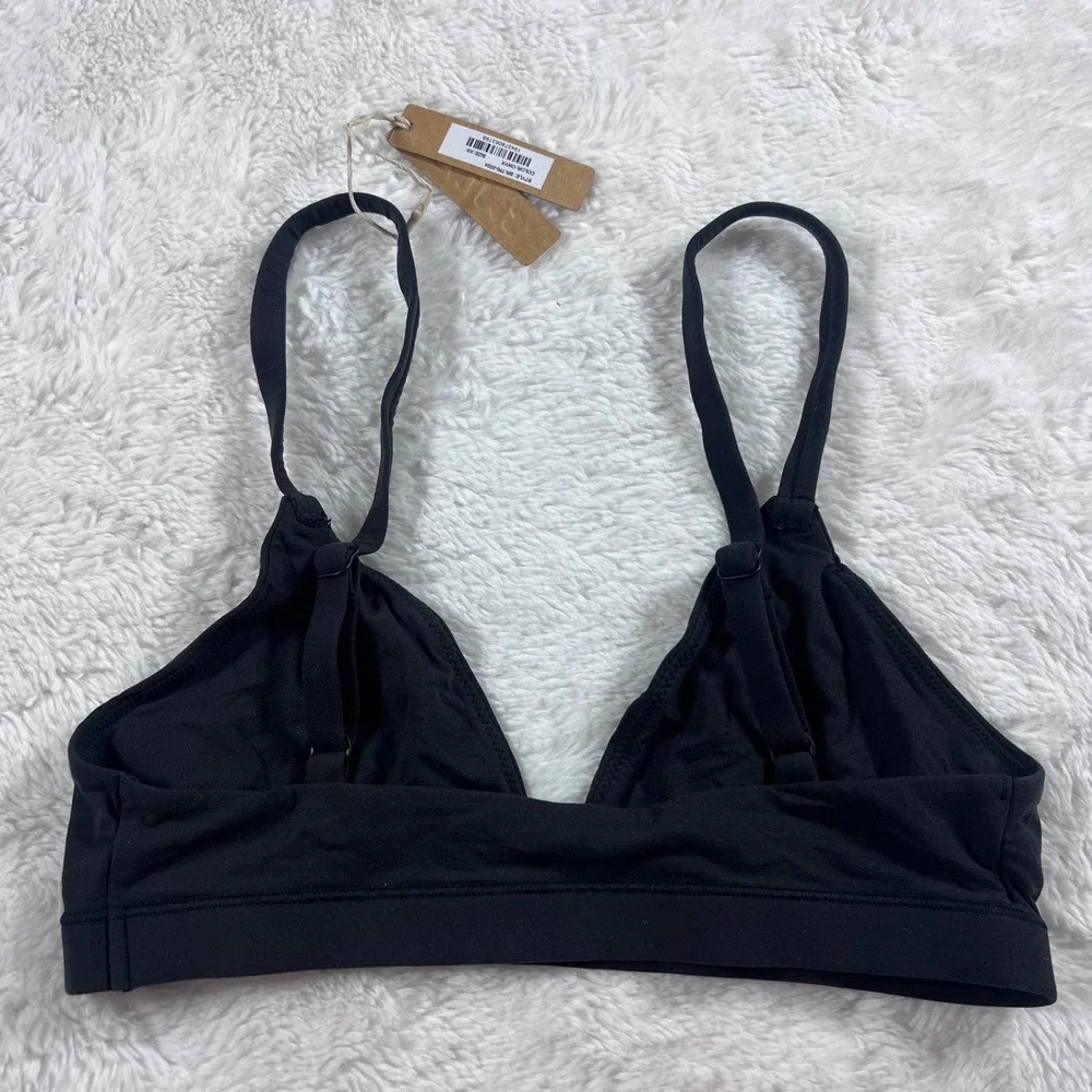 Skims Fits Everybody Triangle Bralette Onyx Black XS BR-TRI-2024 New With Tags‎